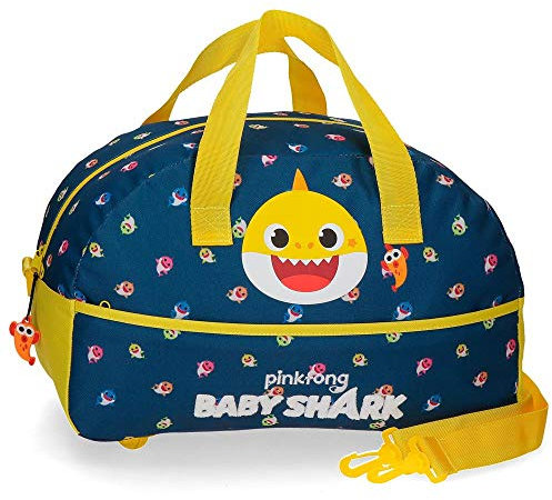 BABY SHARK My Good Friend, Bolsa De Viaje 40cm Niños Unisex, Azul (Blue), 24x40x18 Cms