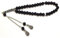 Gebetskette Tesbih Tasbih Tespih Misbaha Subha 33, 23cm, Muslimisches Islamic Rosenkranz Prayer Anbetungszubehör Halbedelstein Poliert Onyx Schwarz Perlen Rund 8mm
