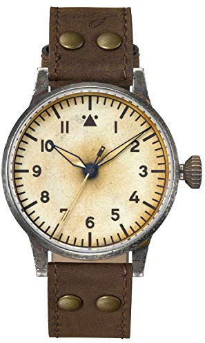 Laco Fliegeruhr Original Florenz Erbstück Made in Germany – 42 mm Ø hochwertige Handaufzugsuhr – Baumuster A – Einzigartige Qualität. Herausragende Verarbeitung – Wasserdicht – seit 1925