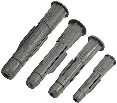 200 Stück/Dübel/Durchmesser - 14 x 75mm - Länge Universaldübel mit Kragen/Spreizdübel/Allzweckdübel/Material: Kunststoff