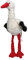 Minifeet Storch Marius - Kuscheltier Plüschtier Stofftier Spielzeug - kuschelig weich - Geschenk für Baby Kinder Freunde Schulstart Einschulung | Höhe: 37 cm