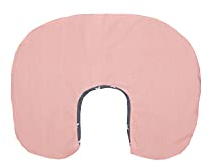 ULLENBOOM ® Bobbele Stillkissenbezug für kleine Stillkissen Rosa Grau (Made in EU) - Bezug für Stillkissen, Seitenschläferkissen oder Lagerungskissen, 100% Baumwolle