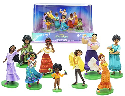 Disney Store Offizielles Deluxe-Figurenspielset „Encanto“, 9-teilig, mit den plastischen Figuren von Mirabel, Dolores, Camilo, Bruno, Antonio, Luisa, Isabela, Julietta und Pepa, geeignet ab 3 Jahren