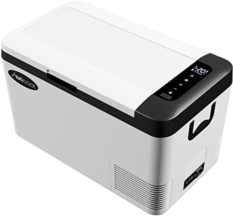 YetiCool WX25 Kühlbox Kühlschrank Gefrierbox Mini tragbare Elektrische Kühlbox mit Kompressor 12/24V DC für Auto, LKW, Boot und Steckdose mit USB-Anschluss, -20℃-20℃, White