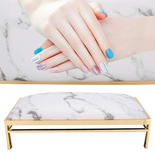 Nail Art Handkissen, PU-Leder Armlehne für Acrylnägel Armlehne Handauflage für Nägel Armlehne für Nägel Ständer Maniküre Armlehne Kissenhalter für Nail Art Salon Home Nagellack(Weiß)