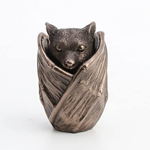 Veronese Design 3 1/2 Baby Bat Secret Trinket Stash Box Resin Sculpture Bronze Finish