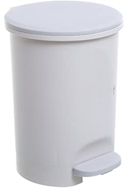 Poubelle à Compost Cuisine/Ordures 10L Poubelle à Marche avec Couvercle et Pédale en Plastique, Salle de Bain Cuisine Salon Marche Poubelles Rondes, Grande Poubelle Corbeille à Papier Marche Poubelle