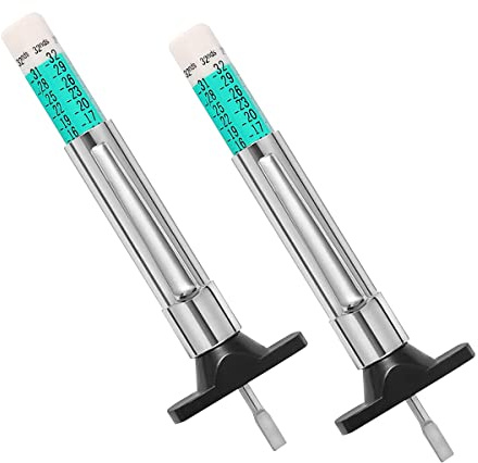 Jagowa 2 pz UK Calibri di profondità del battistrada pneumatici auto pneumatico profondità calibro calibro battistrada strumento portatile di misurazione