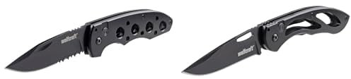 Wolfcraft Leisure Knife with Folding, Serrated Blade I 4289000 Leisure Knife with Folding, Smooth Blade I 4288000 I Versatile leisure knives for hobby and camping