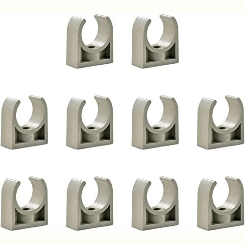 Pipe Clips, 40mm PPR Pipe Clip, PVC Saddle U-Shaped Pipe Clamp Clips Grey Fit for 20mm 25mm 32mm 40mm 50mm Water Pipe Hoses Oil Pipes