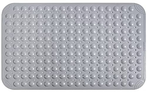 Z·Bling Tappetino Doccia Antiscivolo 80x120cm,Tappeto Antiscivolo Doccia con Ventose e Fori di Drenaggio,Tappeto Doccia Antiscivolo Grande per Doccia e Bagno (Grigio)