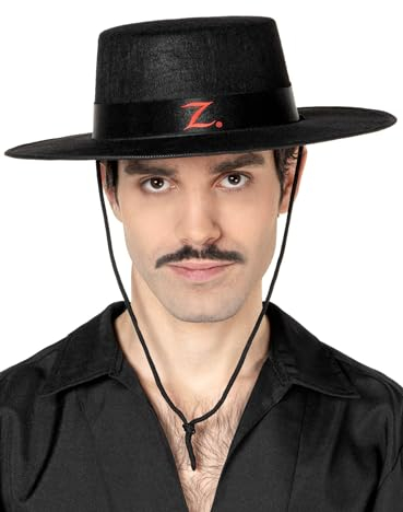 Maskworld Zorro Hut - Kostüm-Zubehör des schwarzen Rächers für Karneval, Halloween & Motto-Party
