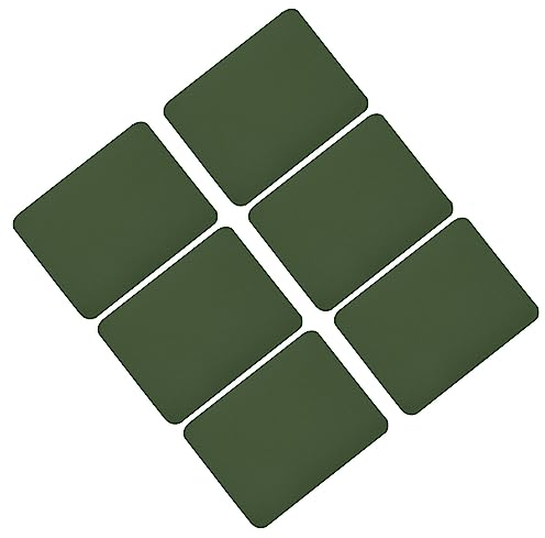 sourcing map 6Pcs Iron on Patches Fabric Repair Patches Iron-On Mending Fabric Army Green 4.9x3.7 for Clothes Repair, Pants, Bags Hole Repairing and Decoration