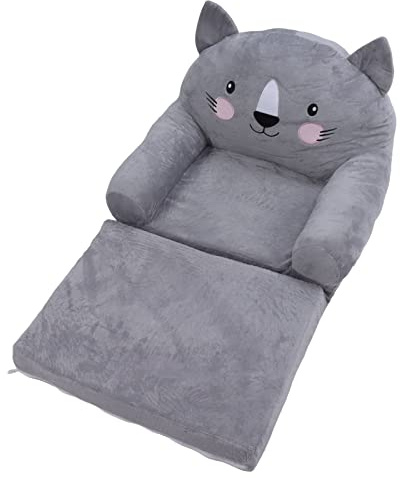 Jopwkuin Sofá para bebé, Sillón para Niños Pequeños con Estilo de Dibujos Animados, Plegable, Portátil y Versátil para Jugar (2 Capas)