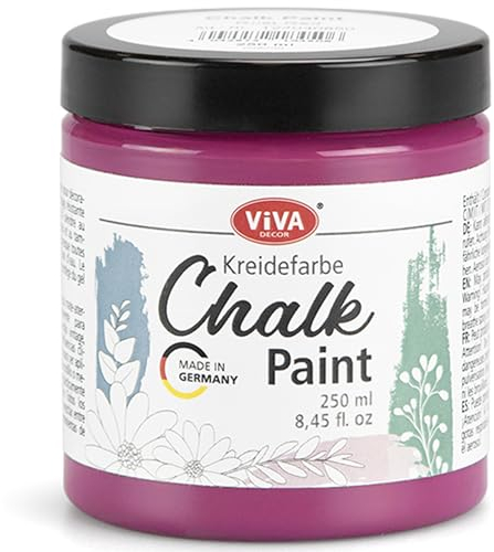 Viva Decor Chalk-Paint - Purple Night - Lila 250ml - Kreidefarbe für Möbel, Wand und Deko, Mattes Finish, Hochpigmentiert, Ideal für Shabby Chic & Vintage Look für Holz & Oberflächen
