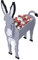 Yitekrg Tierische Blumen-Pflanzer-Töpfe, Tierisch Geformter Cartoon-Pflanzer, Tierförmiger Saftiger Kaktus-Blumentopf, Aufbewahrung Behälter für Kunststoff Anlagen, Moderne Skulptur Geschenke(Esel)