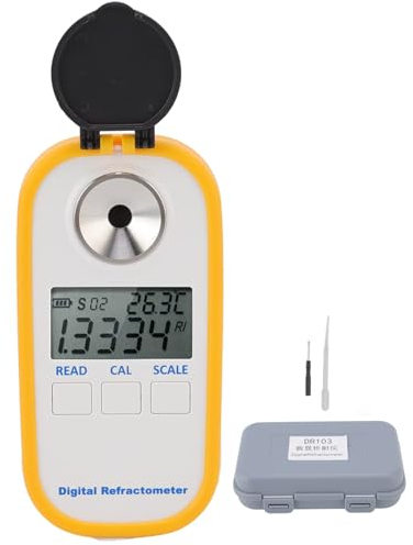 Digitales Brix-refraktometer, 0–55 % Bereich, Hochpräzises Obstmessgerät Mit Automatischer Temperaturkompensationsfunktion, ±0,2 % Präzision Und Ip65 Wasserdicht, Für Zuckerlösungen, Lebensmittel
