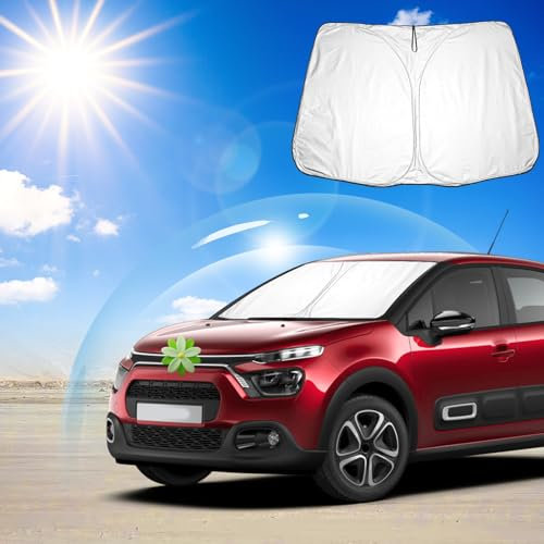 Ruiya Parasol para Parabrisas Delantero Compatible con Citroen C3 Aircross 2017-2025 Parasol Coche Delantero Anti UV Rayos Parabrisas de Coche Parasol Protección Solar para C3 Aircross Accesorios