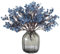 JAKY-Global Babys Atem Seide künstliche Blumen Bulk 12pcs für Herbst Dekor gefälschte Blume Bouquet Bulk für Haus Küche Indoor Bouquet Blumenarrangement Tisch Centerpieces Party Decor(Blue Ashes)