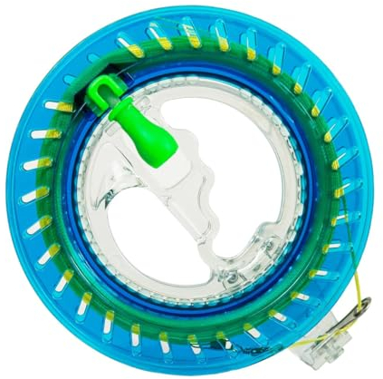 Ruayia Drachenschnur Spule Kit, 150m Drachenschnur Rollenwickler Seilwinde Drachenrolle Rollenwerkzeug für Bessere Kontrolle über Drachen - Scheibendurchmesser 16cm - Draht 150m