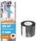 Trittschalldämmung mit Dampfsperre 50 m² Premium Silver Plus 2mm stark | 2 Rollen + 1 Rolle Alu PP Klebeband | sehr gute Wärmedämmung | Fußbodenheizung geeignet für Laminat und Parkett