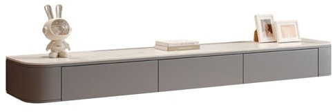 VBVARV Meuble TV Moderne pour La Maison Bois Massif Tiroir Design Suspendu avec Un Grand Espace De Stockage Convient pour L'étude De La Chambre À Coucher du Salon,Blanc,120CM