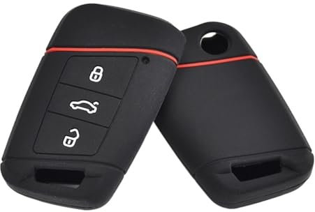 XEBRAD Silicone Key Case Cover Keyless Fob Shell Skin Holder, for VW, for Passat, B8, for Skoda, for KODIAQ, for Superb A7 2015-2020 car key shell
