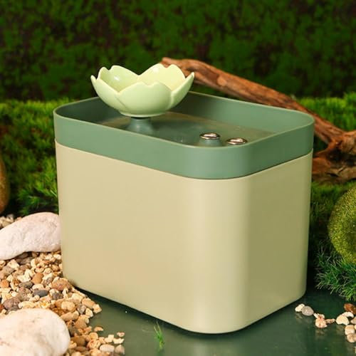 Fuente de agua para gatos: dispensador de cerámica para mascotas, dispensador de agua ultra silencioso para gatos y perros, fuente para gatos, alimentación silenciosa de agua de cerámica, fácil de