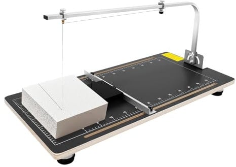 Hot Wire Foam Cutter Table, DSYOGX 30W Multifunctional Electric Wire Cutters Machine, Desktop Foam Cutter with Scale and Movable Guide Ruler, 38x78cm