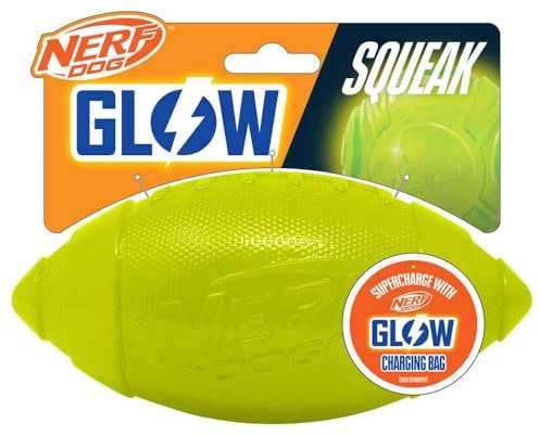 Nerf Dog Hundespielzeug, 17,8 cm, TPR, Leuchtend, klassisch, quietschend, Grün