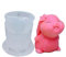 Silikonformen Gießformen Osterhase, Osterhasen Silikonform 3D Kaninchen Gießform Ostern Hasen Kerzenform Backform Für Handwerk Sojawachs Kerzen Gips, 7.1x6cm