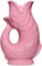 The Original Gluggle Jug - Pink Glug Jug in L, 22cm 0.6L - Gug Glug Fish Shaped Jug - Decorative Glugging Water, Cocktail, Wine & Gin Pitcher, Decanter or Vase - Hand Made in Britain