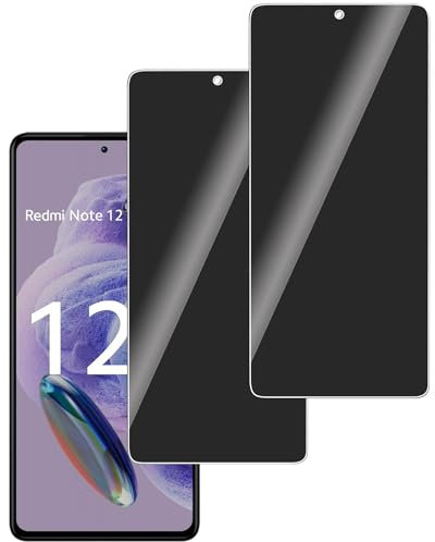 LERINNA 2 pièces, Confidentialité Protecteur d'Écran Verre Pour Xiaomi Redmi Note 12 Pro+, sans Bulles, Anti Rayures, 9H Dureté Anti Espion Verre Trempé Protection écran Pour Xiaomi Redmi Note 12 Pro+