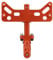 EVTSCAN RC Trailer Hook Rack Aluminiumlegierung verstellbar Anhängerkupplung Hakenhalter SCX6 1/6 RC -Auto (Orange)
