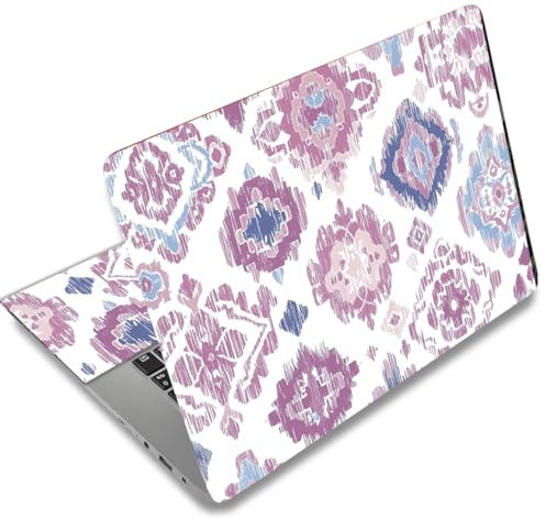 SUPERDANT Laptop Skin Schutzfolie Laptop Skin Aufkleber Kunstschutz Universeller Wiederverwendbarer Notebook Skins Aufkleber Passend Für 12-15.6 Zoll Pink Watercolor Style Tribal