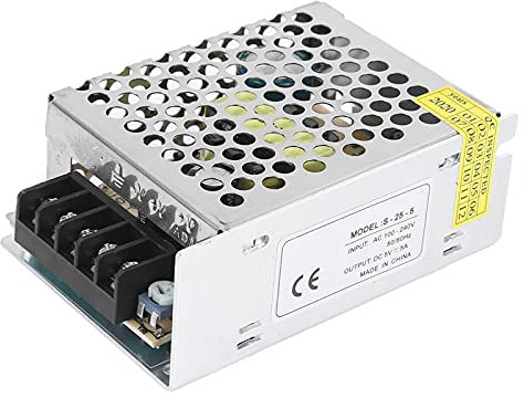 Fuente de Alimentación de Conmutación, Adaptador de Equipos LED Transformador Regulado DC5V con Automatización (S-25-5 (5V/5A/25W) AC100-240V)