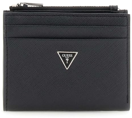 GUESS Geldbörse Milano Bifold Top Zip Wallet Black schwarz