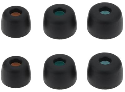 ECSiNG 3 Pares de Auriculares Inalámbricos con Funda de Esponja Viscoelástica Negra Compatible con B&O Beoplay EX EQ E8
