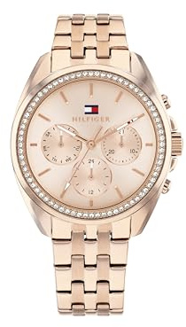 Tommy Hilfiger Multi Zifferblatt Quarz Uhr für Damen mit Edelstahlarmbänder