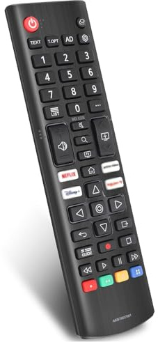 Telecomando universale per TV LG, compatibile con Smart TV 4K, 8K, OLED, webOS, ricambio per AKB76037601, AKB75095307, Netflix, Prime Video, Disney+ Tasti