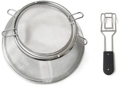 Funkenfang Ø 43 cm Funkenschutzhaube aus 100% Edelstahl 304 mit Edelstahl Hitzebeständiger Griff für Feuerkorb und Feuerstelle