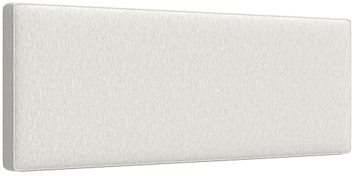 HOMCOM Kopfteil gepolstert Wandkissen mit Leinenoptik schwebend 160 x 60 cm Bettkopfteil Wandpolster für Betten Rücken Sitzbank Kopfteilkissen Kopfkissen für Schlafzimmer Cremeweiß
