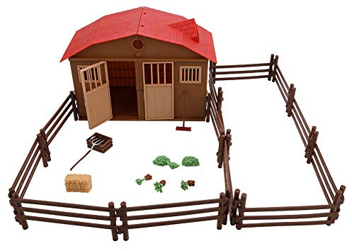 Bauernhof-Szenen-Modell, Simulation, Mini-Bauernhaus-Spielzeug-Set, Kinder-Bauernhof-Zubehör, Kunststoff, sicher, ungiftig, Bauernhaus, stabiles Spielhaus, Lernen, pädagogisches