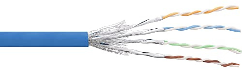 InLine 76499B Patchkabel Cat.6 S/FTP (PiMf), blau, AWG27, PVC, CU, 100m