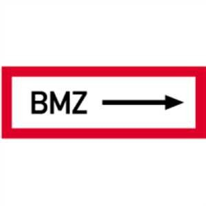Schild Brandschutzschild: BMZ -> Alu 10,5 x 29,7cm