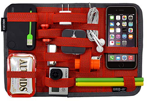 Cocoon Grid-IT - Organizador de Bolsillo para Display 12 Pulgadas, Cremallera con Anilla, práctico y portátil, 30,5 x 1,9 x 20,3 cm - Rojo