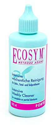 Ecosym Intensives Reinigungs Gel für Prothesen wöchentliche Anwendung, Hellblau, 100 ml