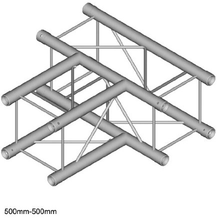 DT 24 T35, 4-Punkt Truss T-Stück, 3-weg, 50cm