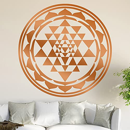 Sri Yantra Wandtattoo in 6 Größen - Wandaufkleber Wall Sticker - Dekoration, Küche, Wohnzimmer, Schlafzimmer, Badezimmer