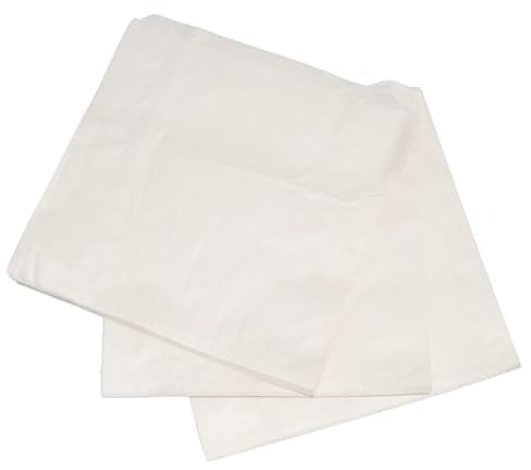 1000 x Food Grade, 38gm Greaseproof Paper White Bag. 10 x 10